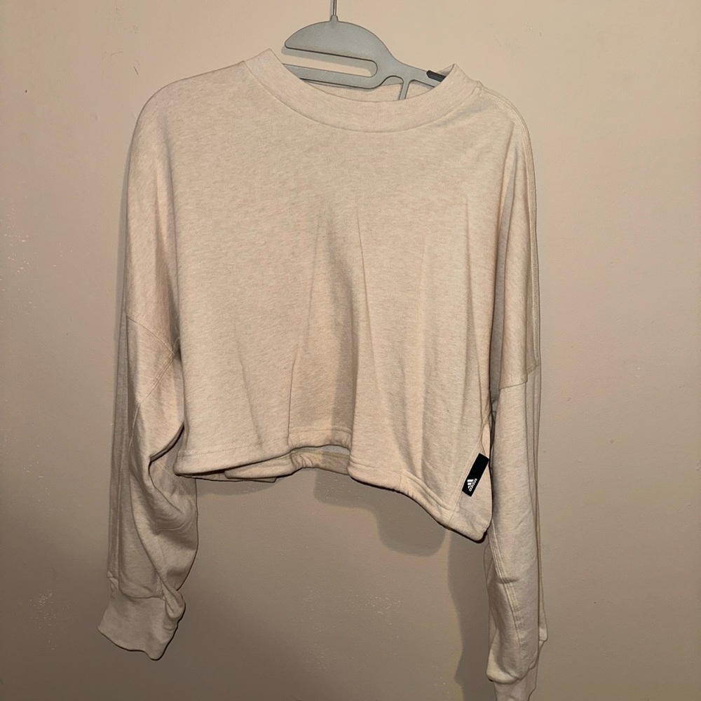 *BRAND NEW* Adidas | Beige Crop Sweatshirt | Size: M